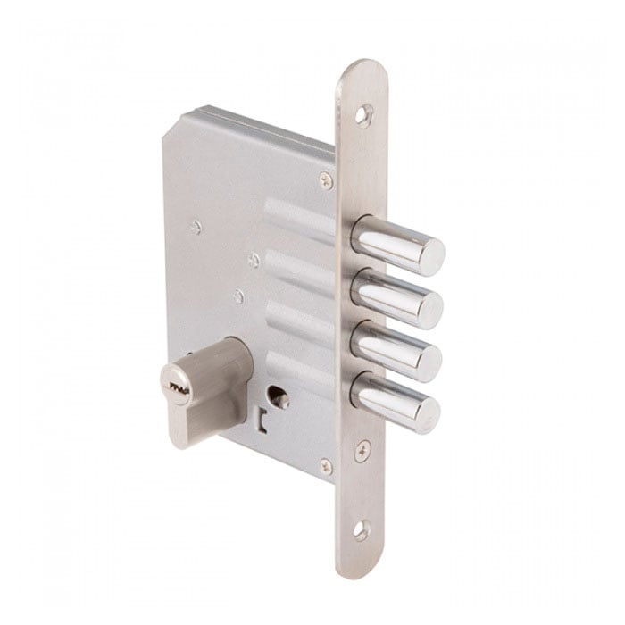 CERROJO ODIS EMBUTIR 600 LLAVE-LLAVE PLATA - 1