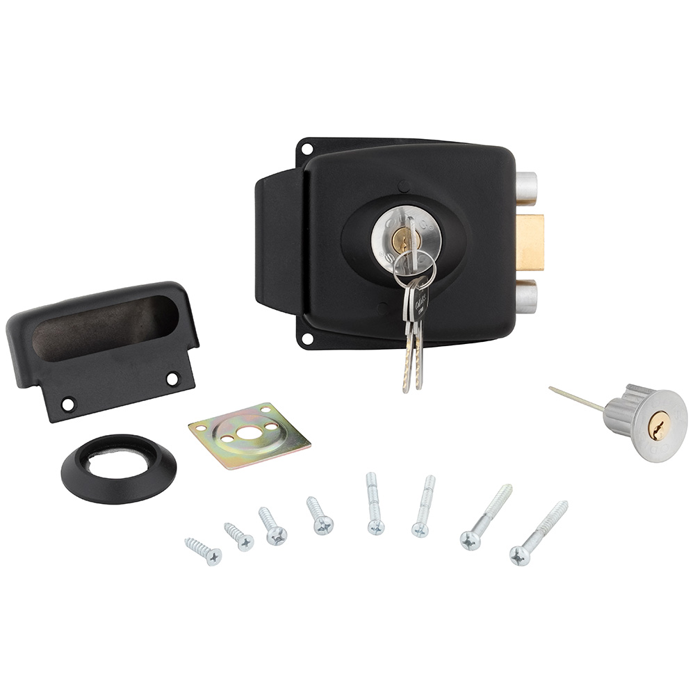CERRADURA ODIS SOBREPONER 771 PUERTAS MADERA - NEGRO - 2