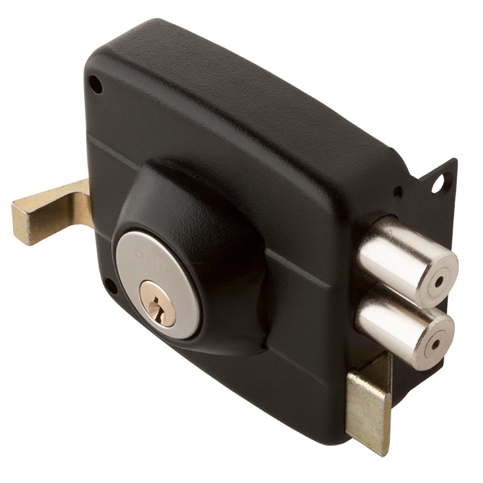 CERRADURA ODIS SOBREPONER 321 PUERTAS DE MADERA -NEGRO - 6