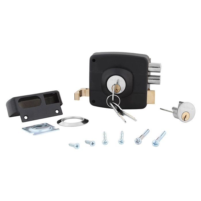 CERRADURA ODIS SOBREPONER 321 PUERTAS DE MADERA -NEGRO - 8