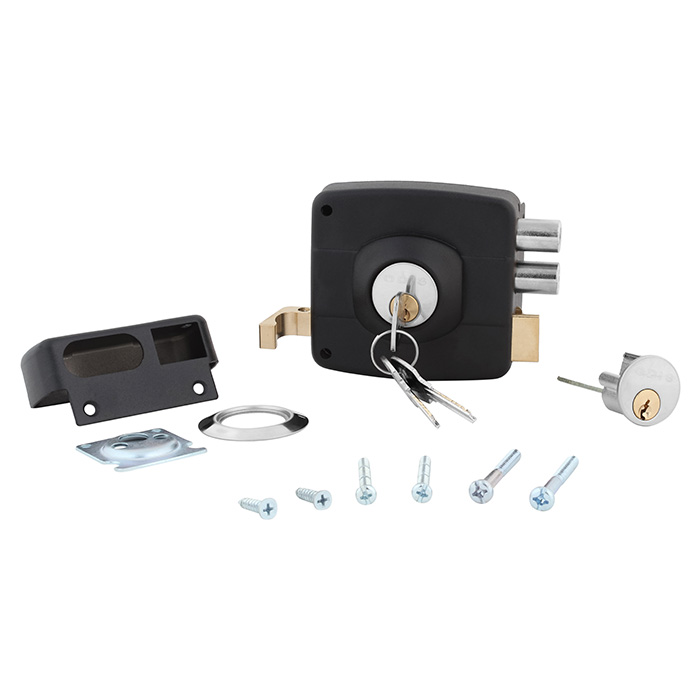 CERRADURA ODIS SOBREPONER 321 PUERTAS DE MADERA -NEGRO - 8