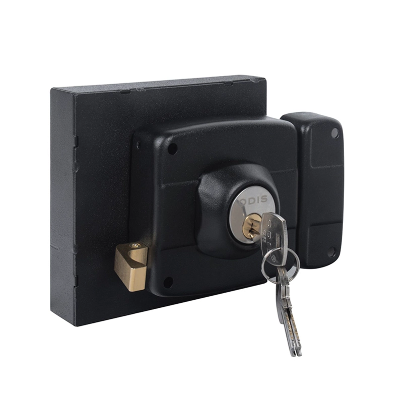 CERRADURA ODIS SOBREPONER 323 REJAS PORTONES CON CAJA - NEGRO - 2