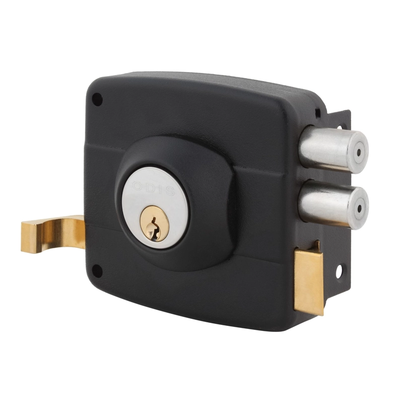 CERRADURA ODIS SOBREPONER 323 REJAS PORTONES CON CAJA - NEGRO - 8