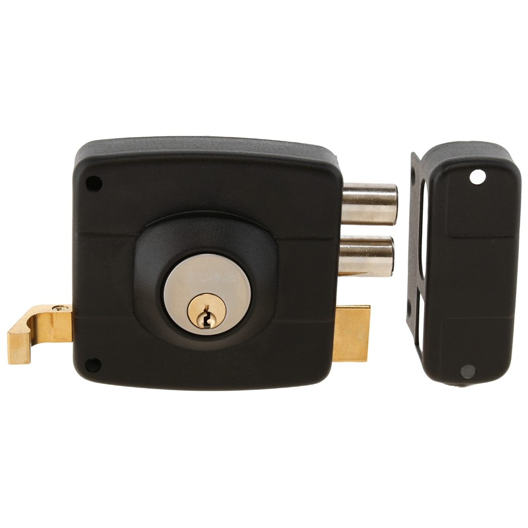 CERRADURA ODIS SOBREPONER 324 PUERTAS MADERA METÁLICAS - NEGRO - 2