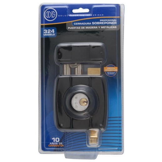 CERRADURA ODIS SOBREPONER 324 PUERTAS MADERA METÁLICAS - NEGRO - 7