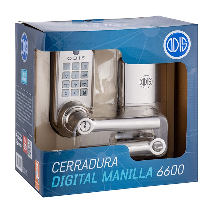 CERRADURA ODIS DIGITAL CON MANILLA 6600 - PLATA - 8