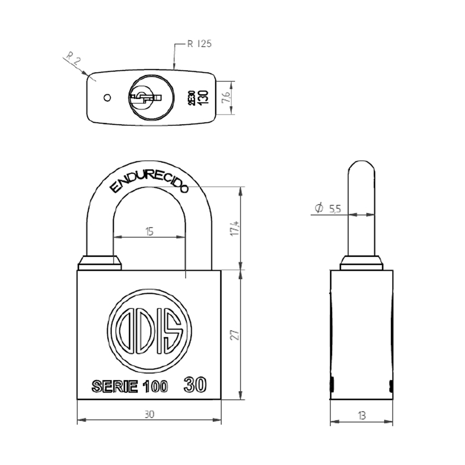CANDADO ODIS 130 30MM - 7