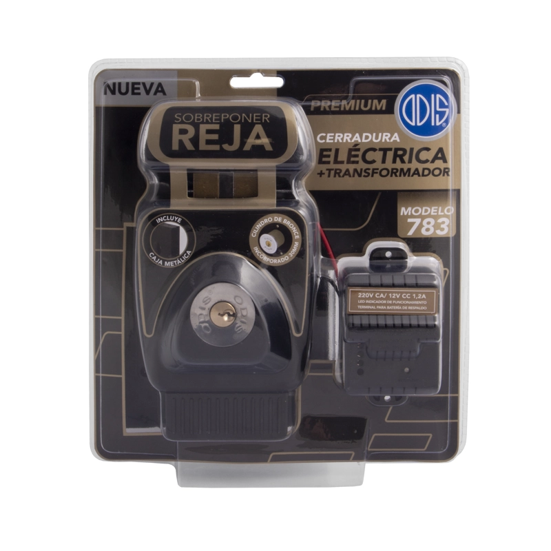 KIT ODIS CERRADURA ELÉCTRICA SOBREPONER 783 + TRANSFORMADOR - 8