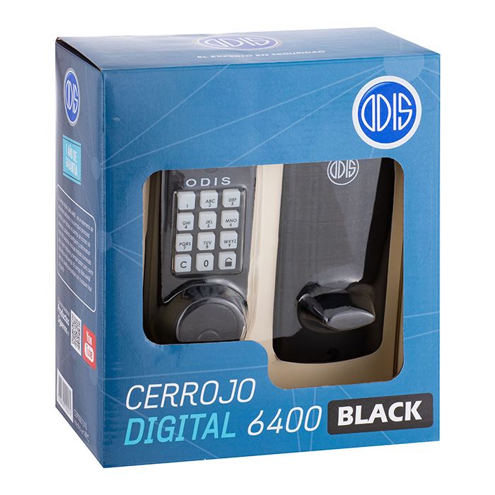 CERROJO ODIS DIGITAL 6400 NEGRO - 8
