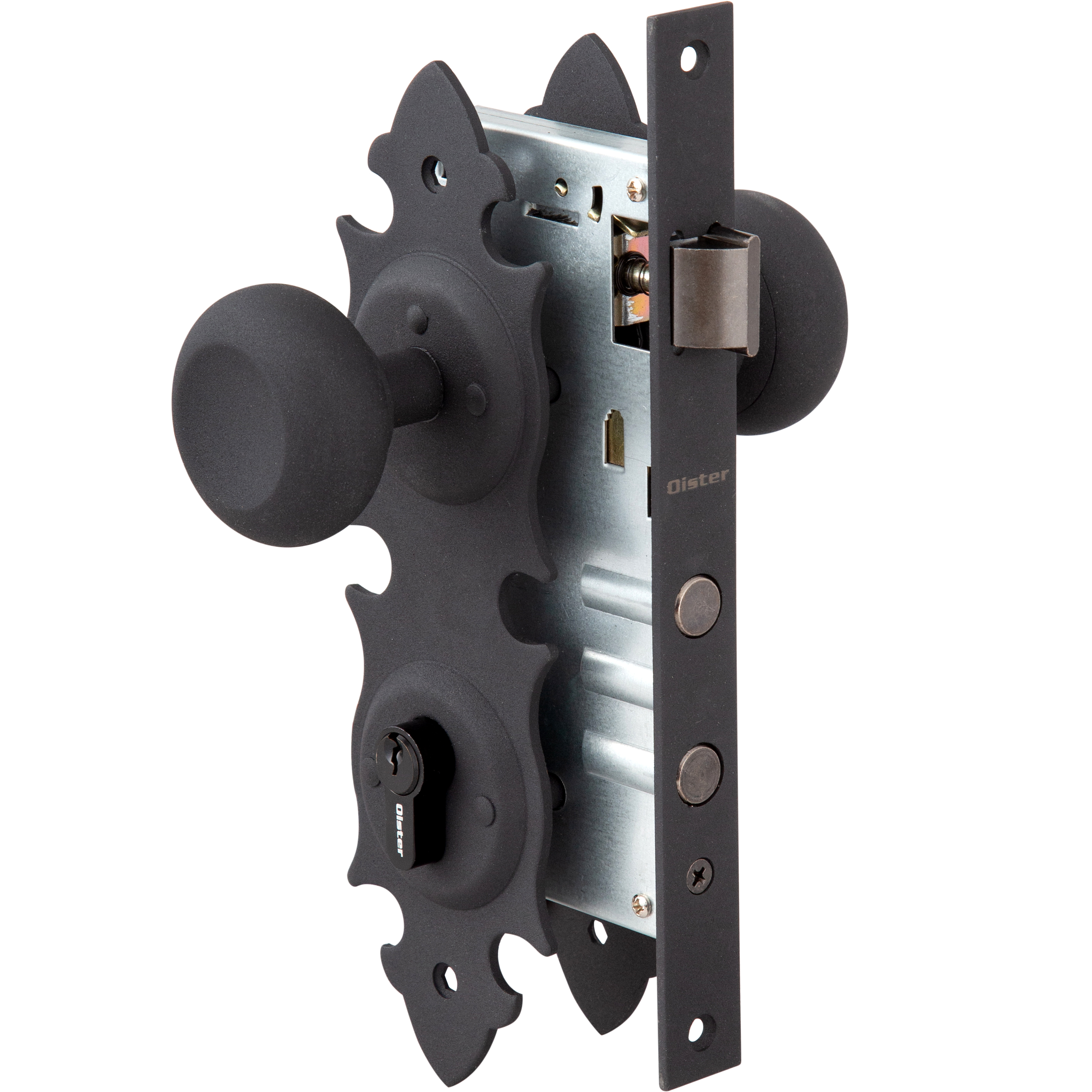 CERRADURA OISTER EMBUTIR TRANCURA INTERIOR - NEGRO - 2