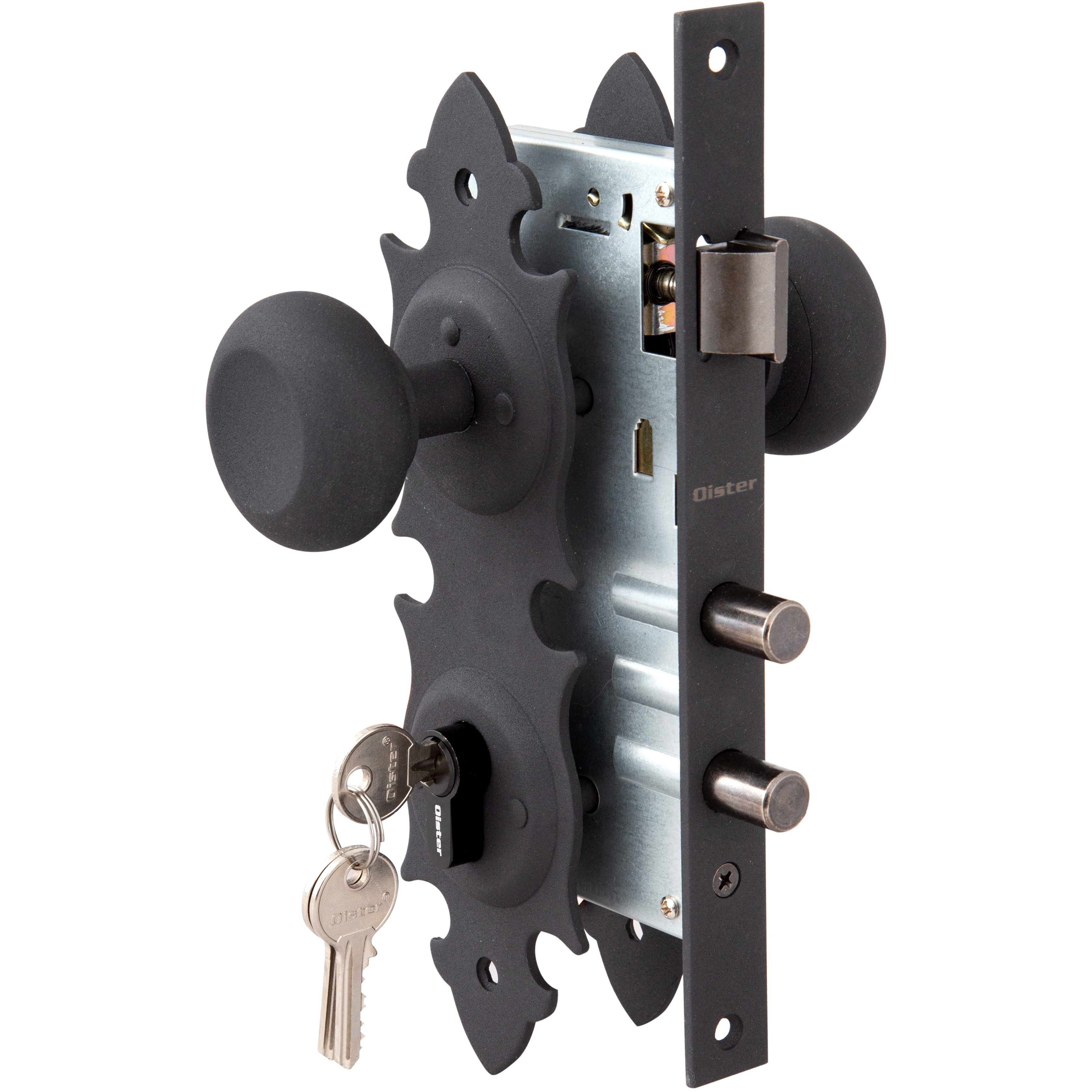 CERRADURA OISTER EMBUTIR TRANCURA INTERIOR - NEGRO - 4