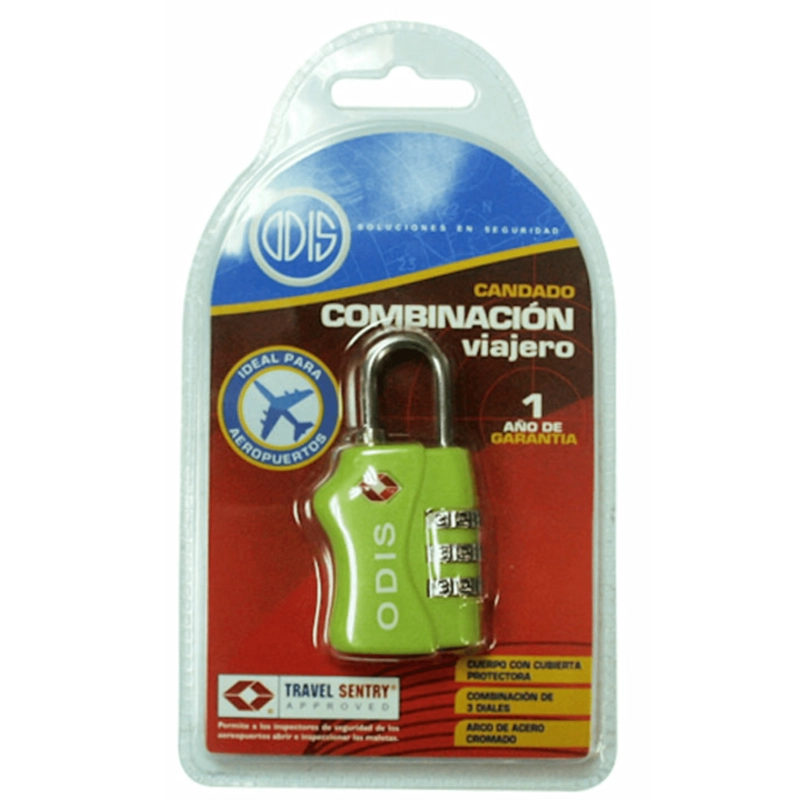 CANDADO ODIS TSA MALETA VIAJE 33 MM COMBINACIÓN VERDE - 4