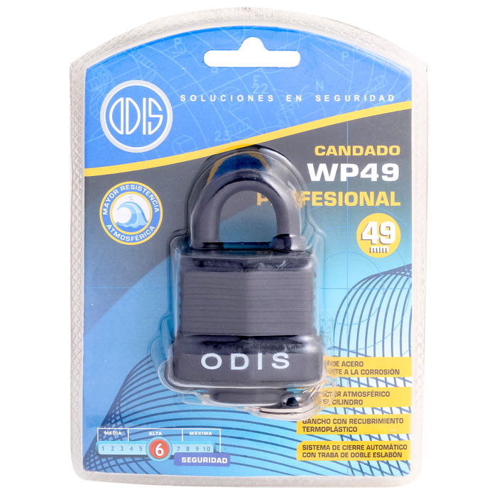 CANDADO WATERPROOF ODIS 49MM LLAVE - 8