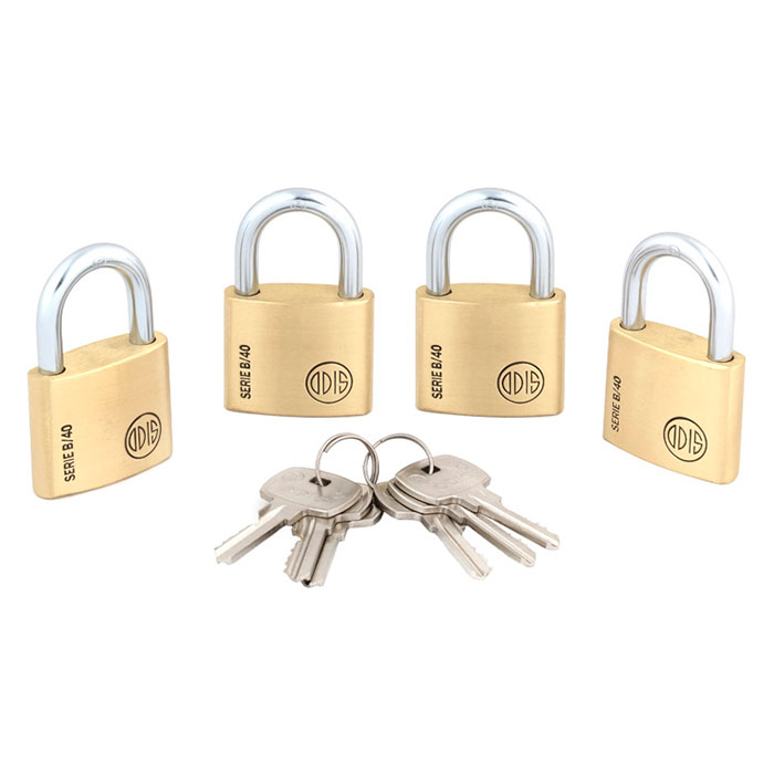 PACK ODIS 4 CANDADOS B40 40 MM LLAVES IGUALES - 3