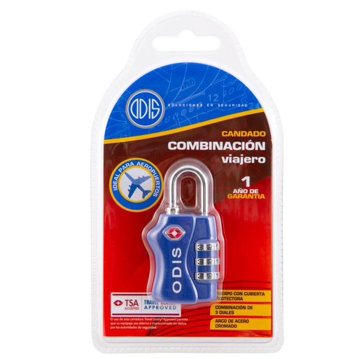CANDADO ODIS TSA MALETA VIAJE 33 MM COMBINACIÓN AZUL - 8
