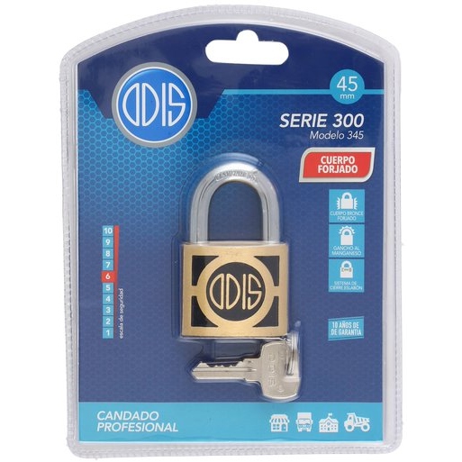 CANDADO ODIS 345 45 MM BRONCE FORJADO - 8