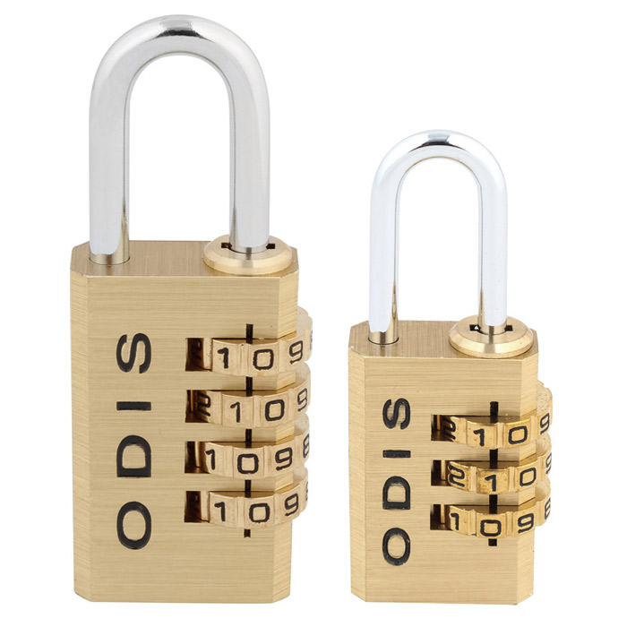 PACK ODIS 2 CANDADOS COMBINACIÓN 3 Y 4 DIALES MALETA CASILLERO - 1