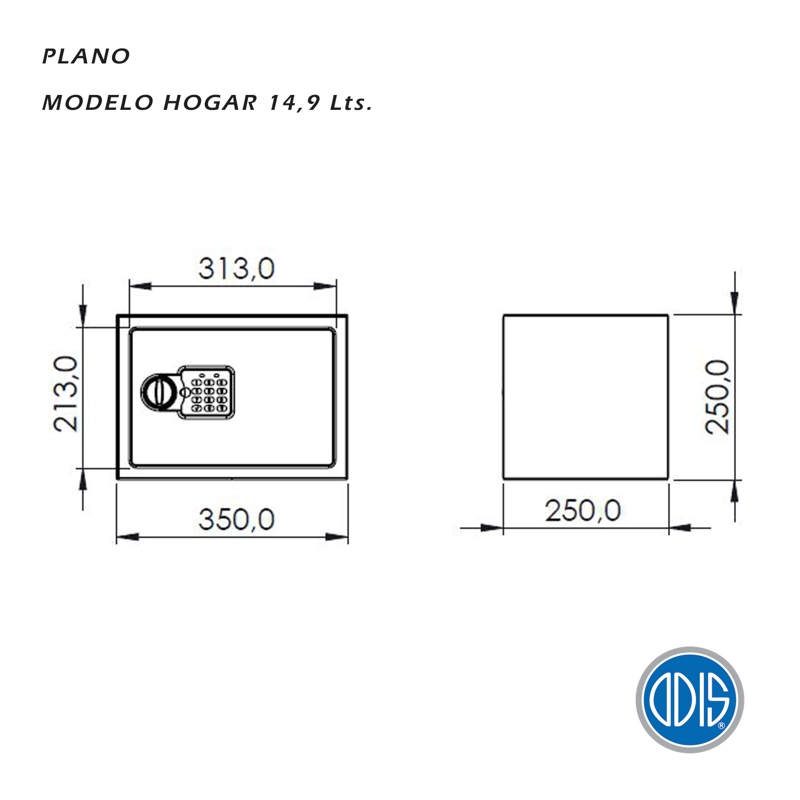 CAJA ODIS RESIDENCIAL 14.9 LT NEGRO - 9