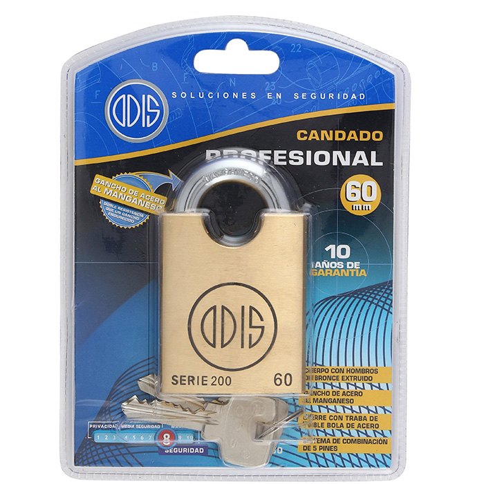 CANDADO ODIS 260 CON HOMBROS 60MM - 7