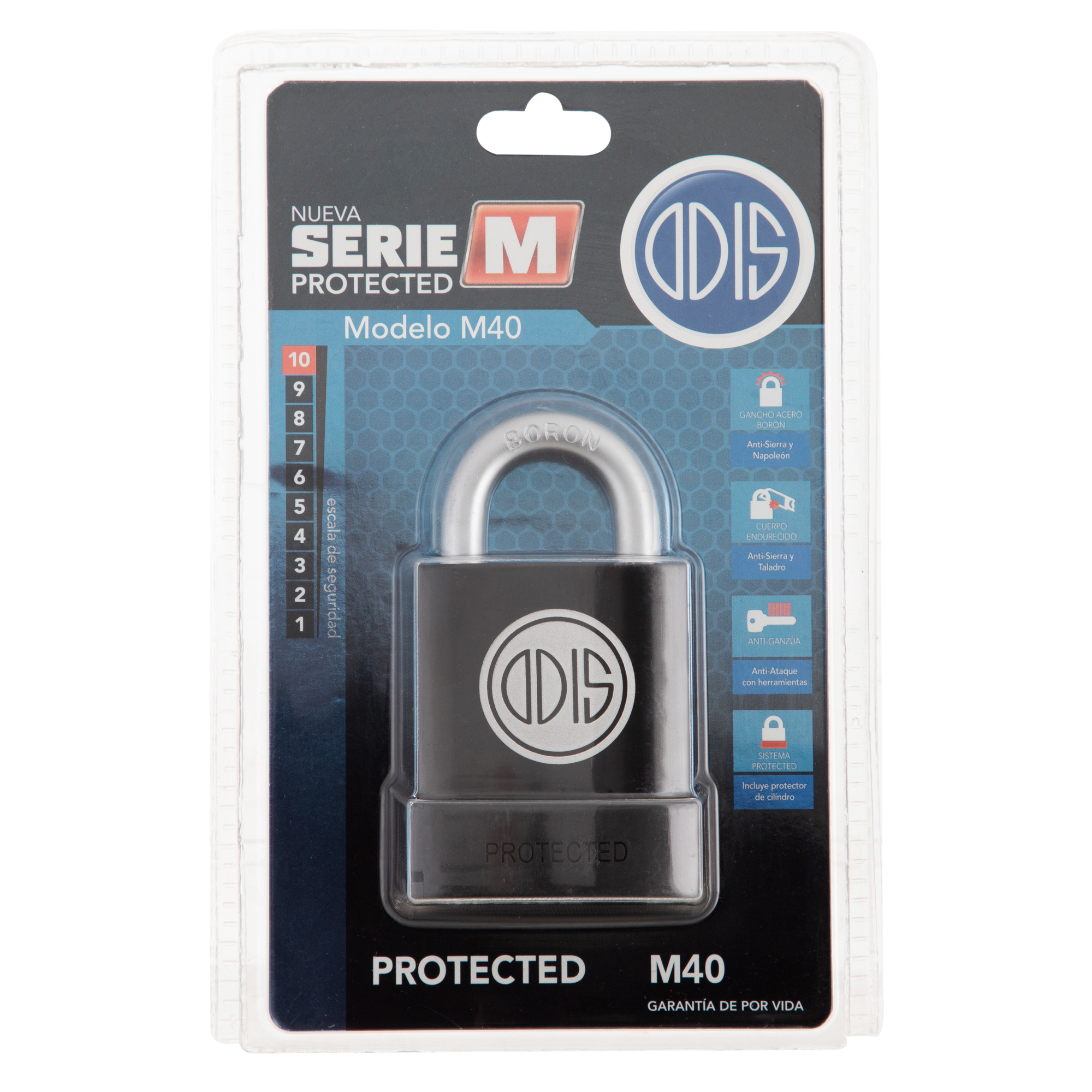 CANDADO ODIS M40 PROTECTED 48 MM NEGRO - 7