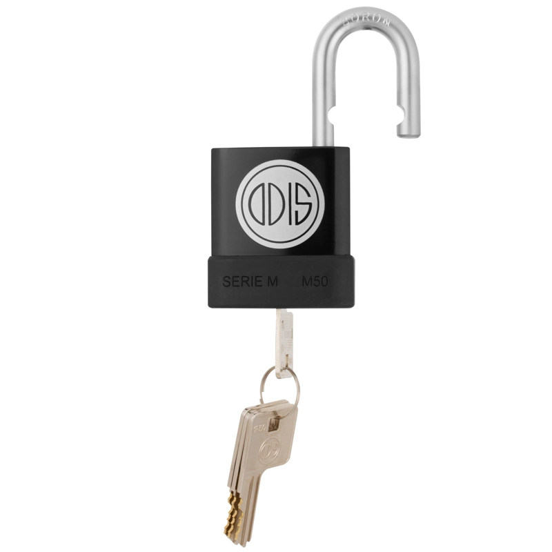CANDADO ODIS M50 PROTECTED 54MM - EN COLOR NEGRO - 7