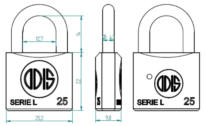 CANDADO ODIS L25 25MM - 4