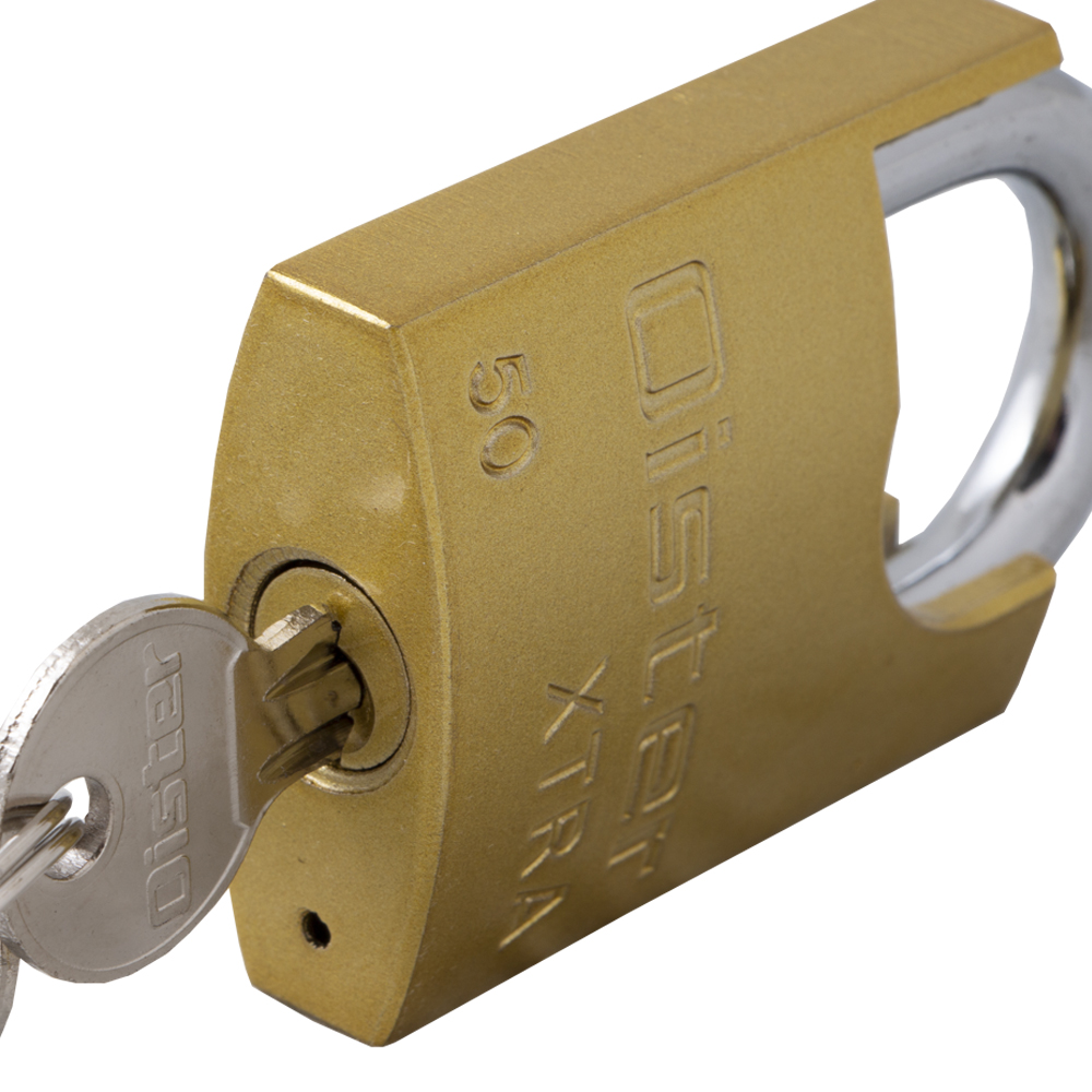 CANDADO OISTER XTRA HOMBROS 50 MM FIERRO BRONCE - 6