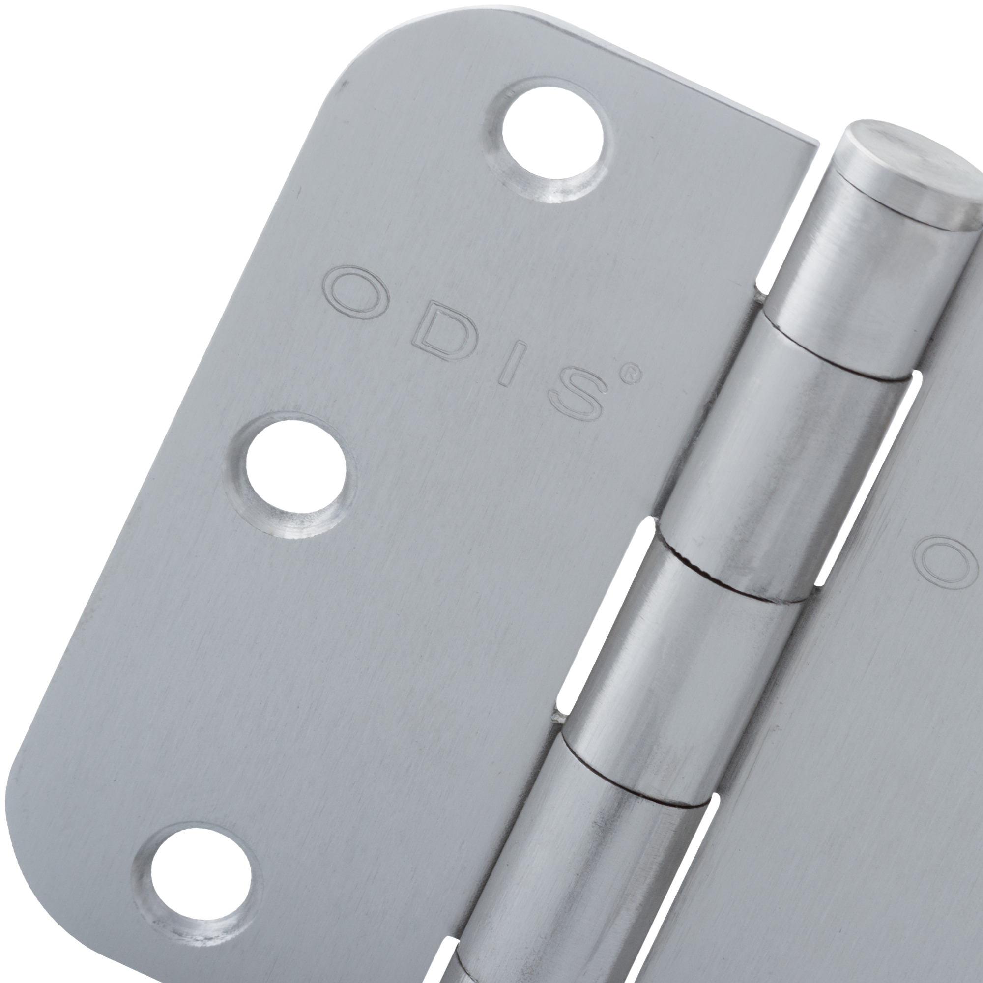PACK 2 BISAGRAS ACERO ODIS 3”×3”×2,0MM CANTO REDONDO - PLATA - 3