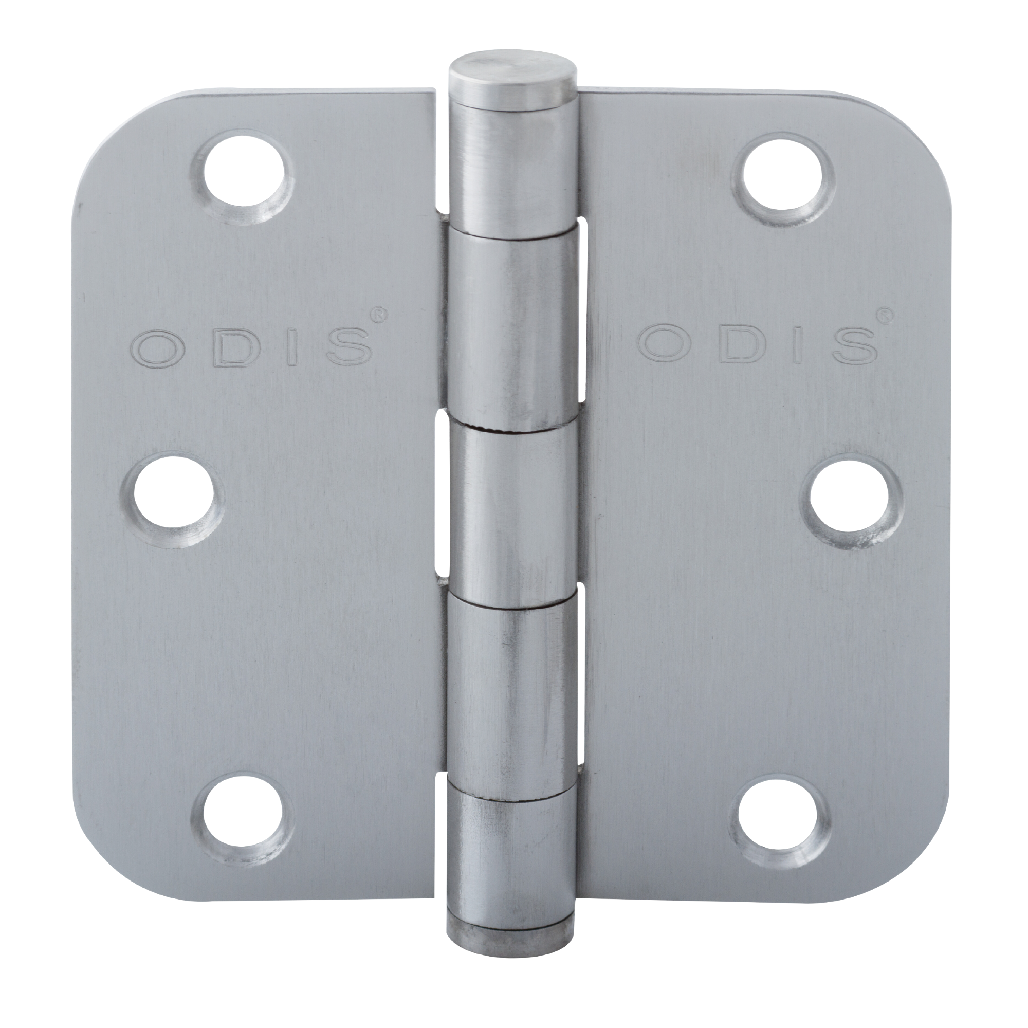 PACK 2 BISAGRAS ACERO ODIS 3”×3”×2,0MM CANTO REDONDO - PLATA - 5