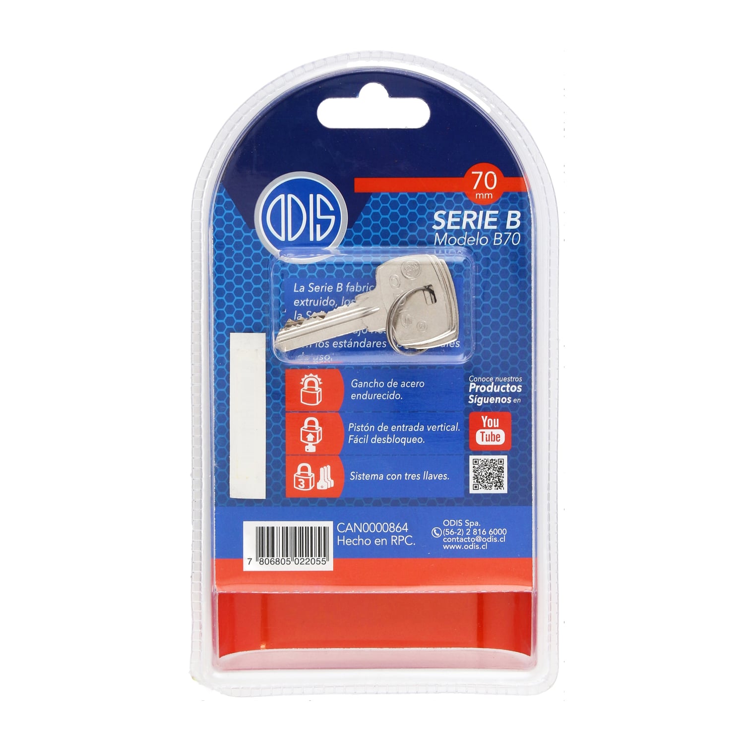 CANDADO ODIS B70 70MM - 6