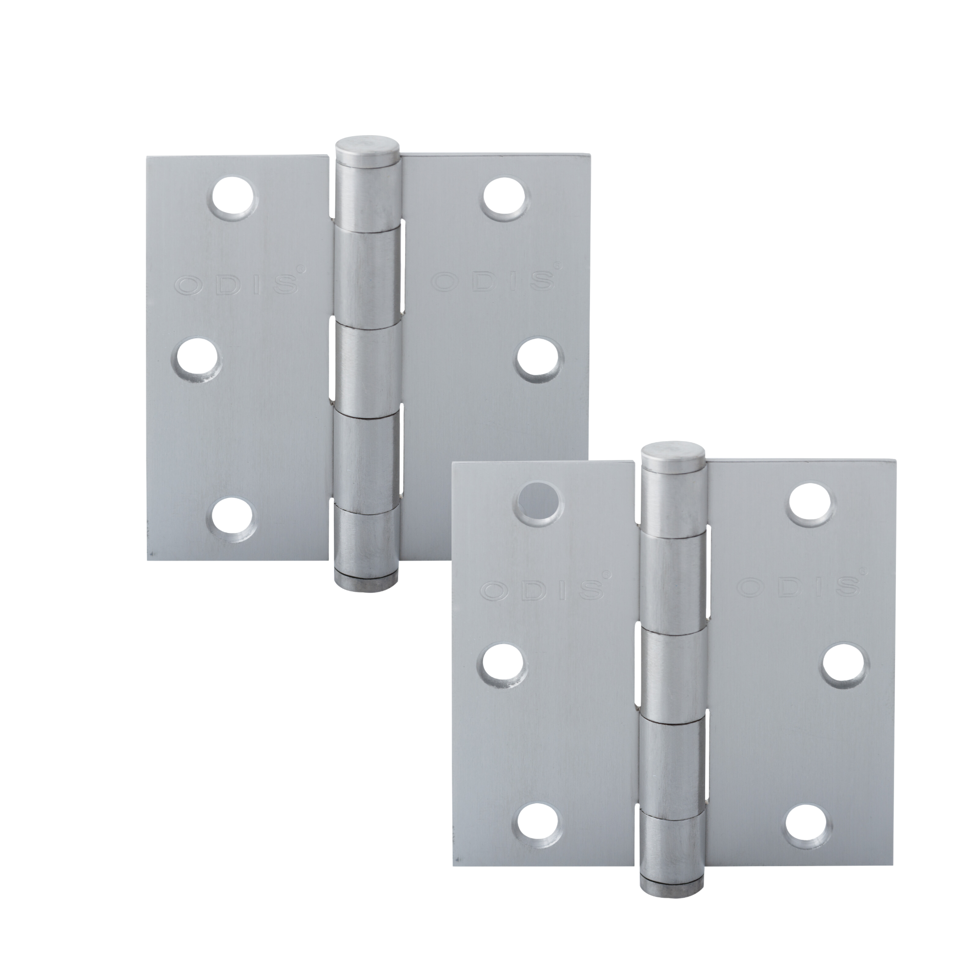PACK 2 BISAGRAS ACERO ODIS 3,5”×3,5”×2,0MM - PLATA - 1