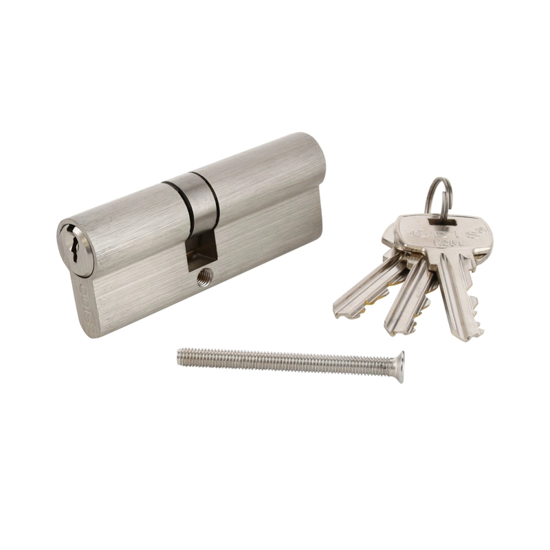 CILINDRO ODIS LLAVE-LLAVE ESTÁNDAR 80 MM 35-45 LEVA CENTRADA PLATA - 3