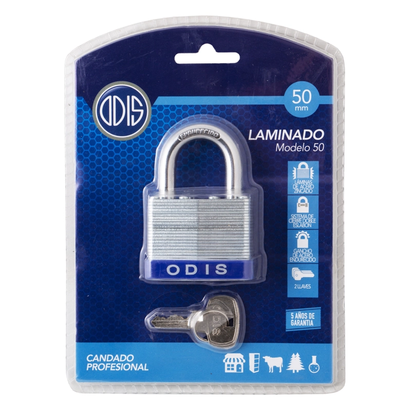 CANDADO ODIS LAMINADO 50 MM ACERO ZINCADO - 7