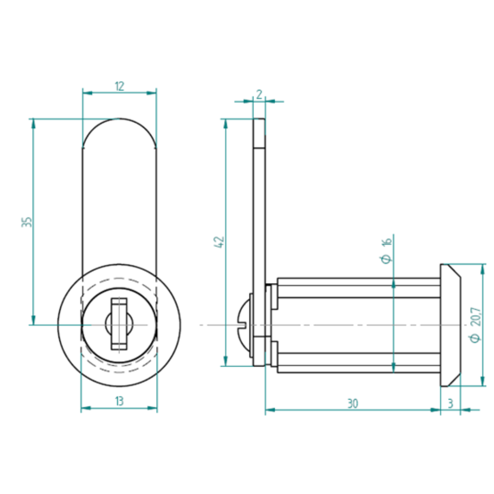 CERRADURA ODIS MUEBLES PUERTA 2102-1632 PLATA - 4