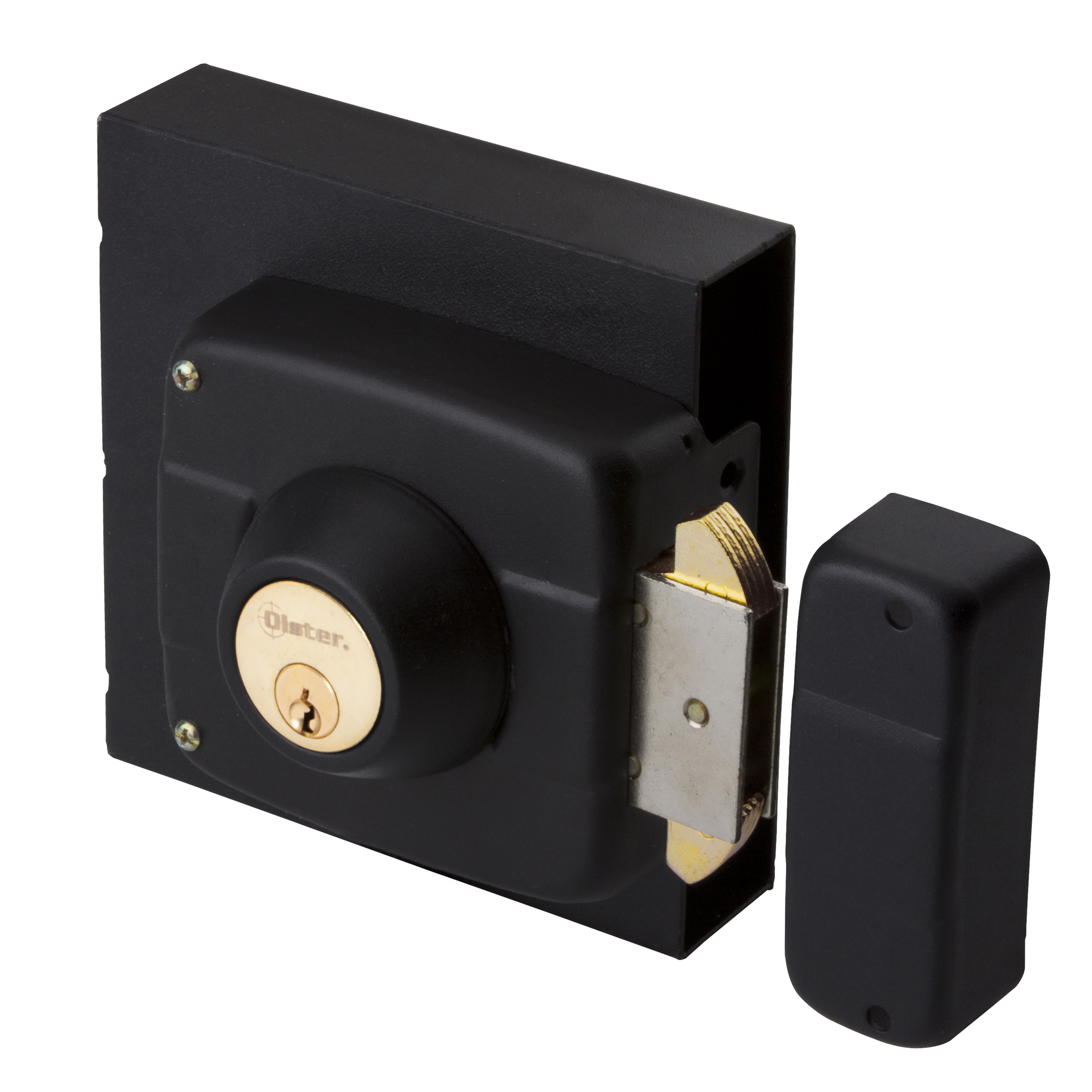 CERRADURA SOBREPONER OISTER 112 CAJA METÁLICA NEGRO - 1