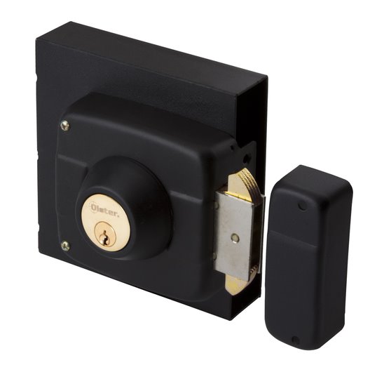 CERRADURA SOBREPONER OISTER 112 CAJA METÁLICA NEGRO - 2