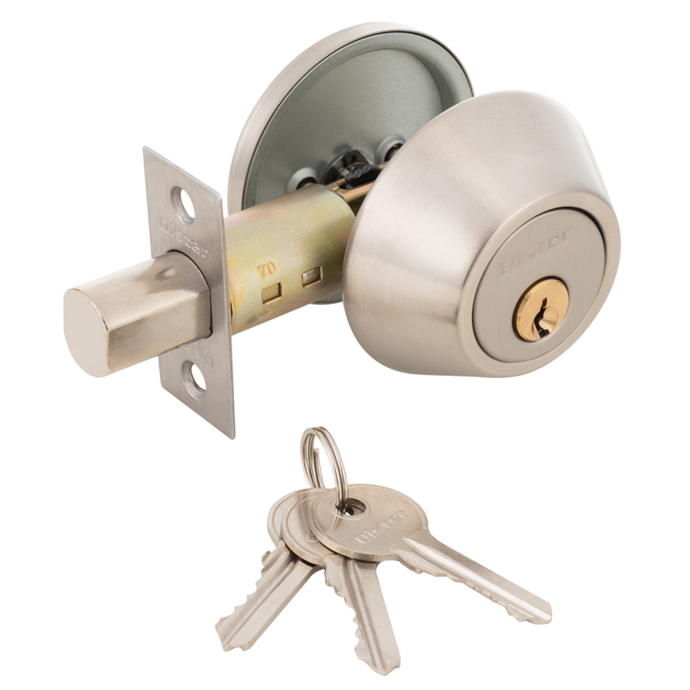CERROJO OISTER TUBULAR 103 LLAVE-SEGURO PLATA - 7