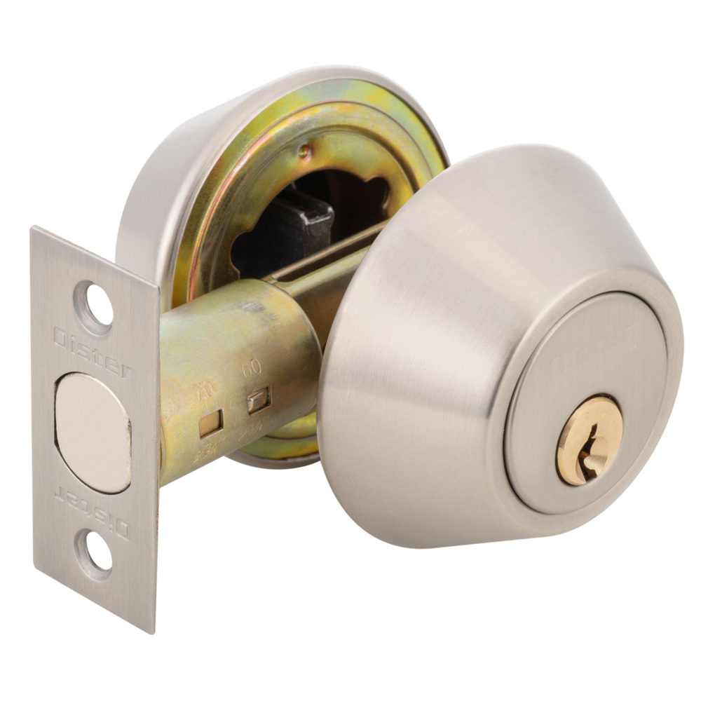 KIT OISTER CERRADURA CILÍNDRICA ACCESO + CERROJO TUBULAR LLAVE-LLAVE PLATA - 4