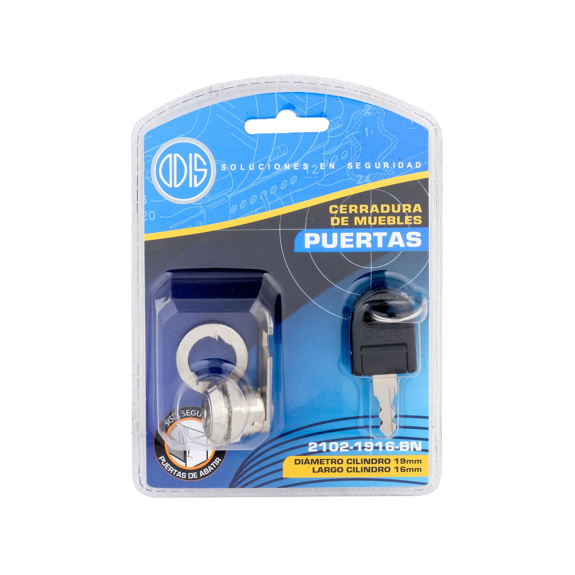 CERRADURA PARA MUEBLES ODIS PUERTA 2102-1916 - 6