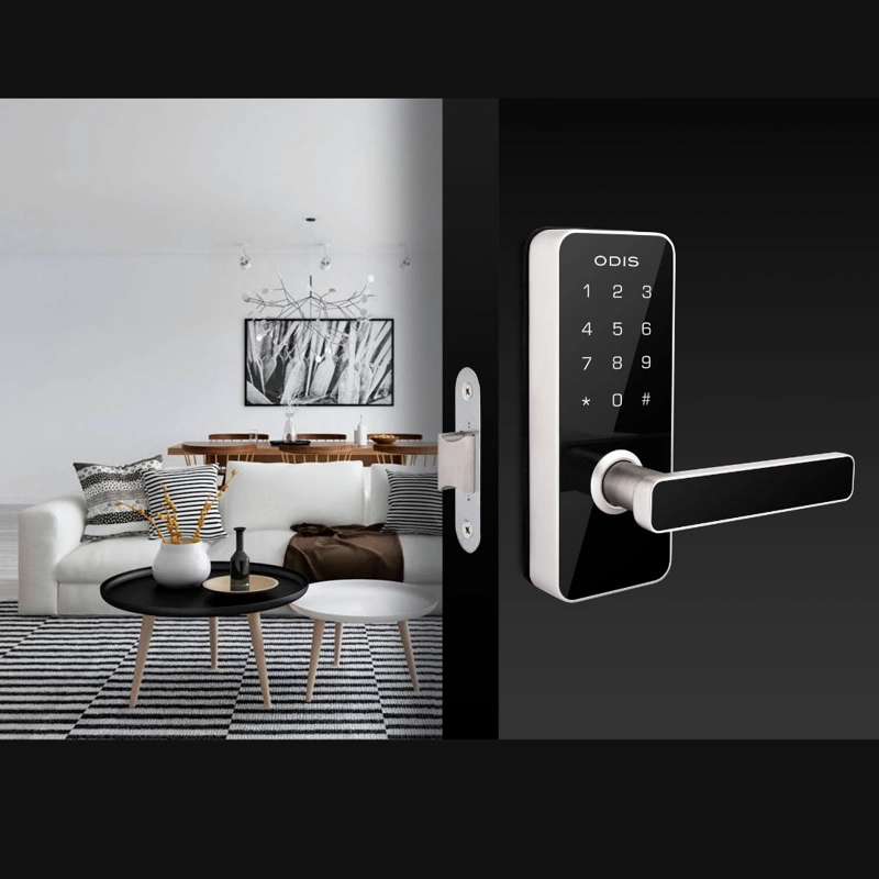 CERRADURA ODIS DIGITAL 7700 CON PICAPORTE MANILLA REVERSIBLE - PLATA - 5