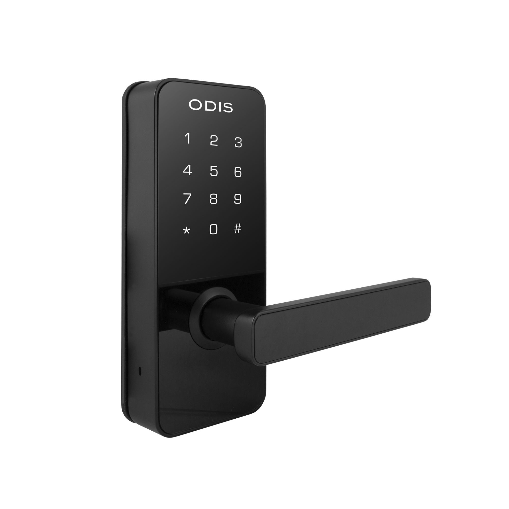 CERRADURA ODIS DIGITAL 7700 CON PICAPORTE MANILLA REVERSIBLE - NEGRO - 1