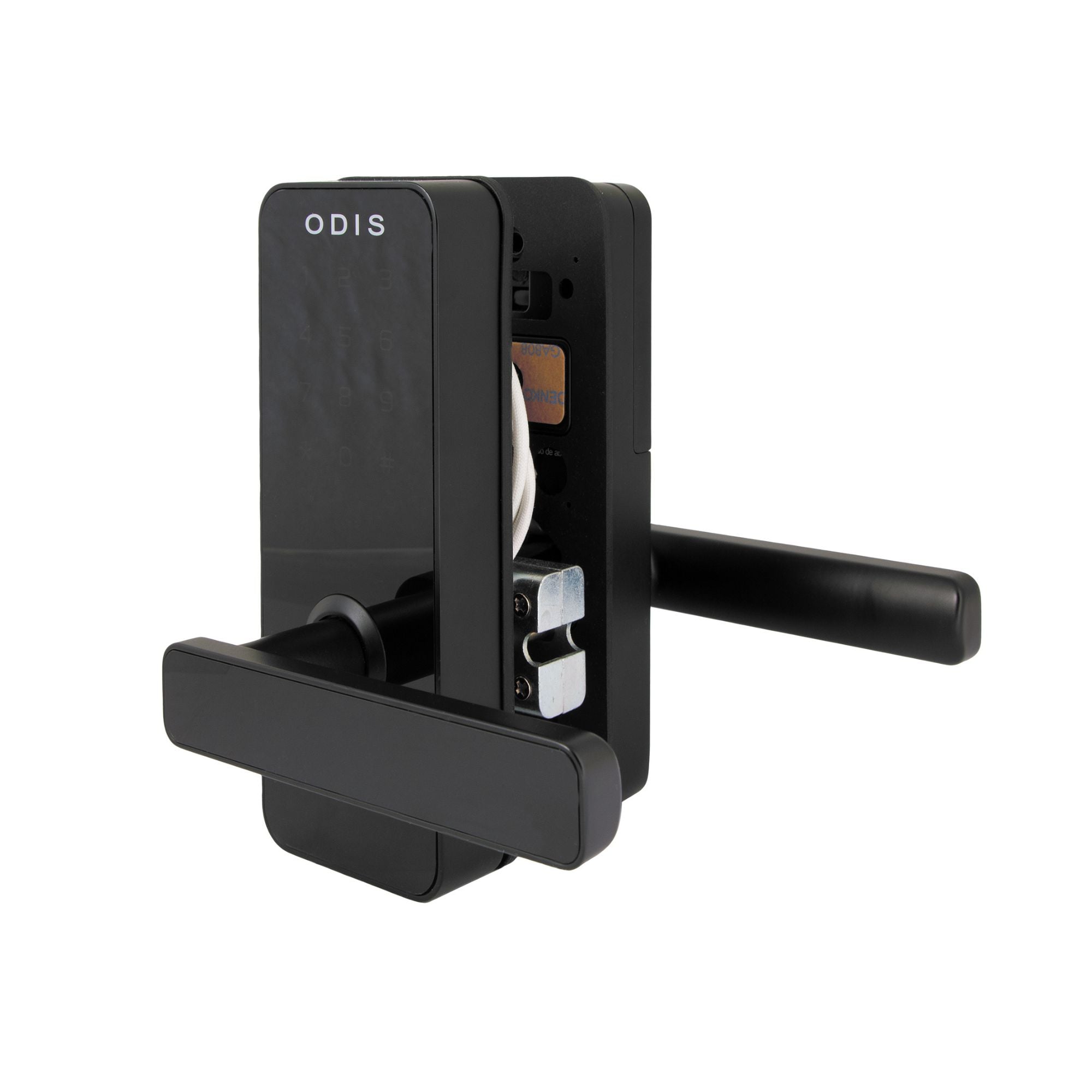 CERRADURA ODIS DIGITAL 7700 CON PICAPORTE MANILLA REVERSIBLE - NEGRO - 4
