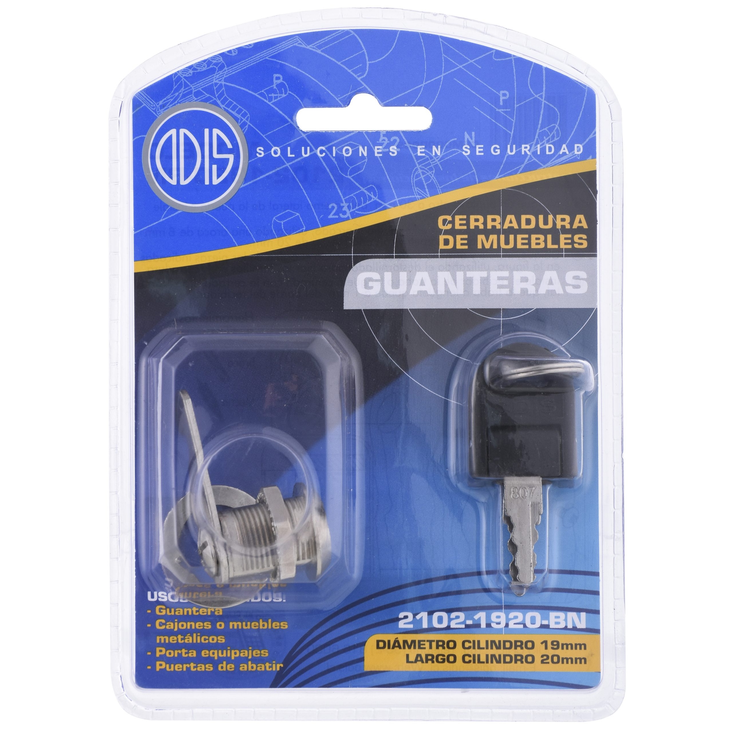 CERRADURA PARA MUEBLES ODIS PUERTA 2102-1920 - 5