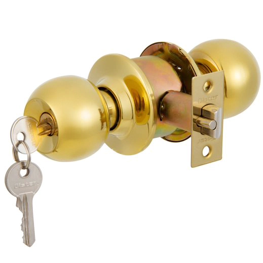 KIT OISTER CERRADURA CILÍNDRICA ACCESO + CERROJO TUBULAR LLAVE-LLAVE IGUALADO BRONCE - 4