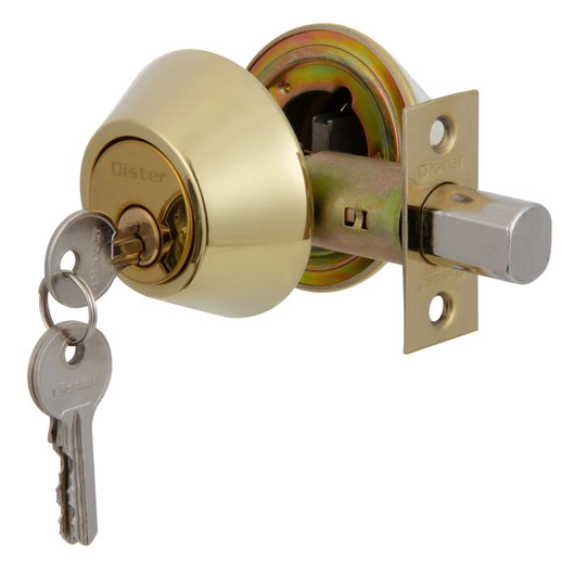 KIT OISTER CERRADURA CILÍNDRICA ACCESO + CERROJO TUBULAR LLAVE-LLAVE IGUALADO BRONCE - 5