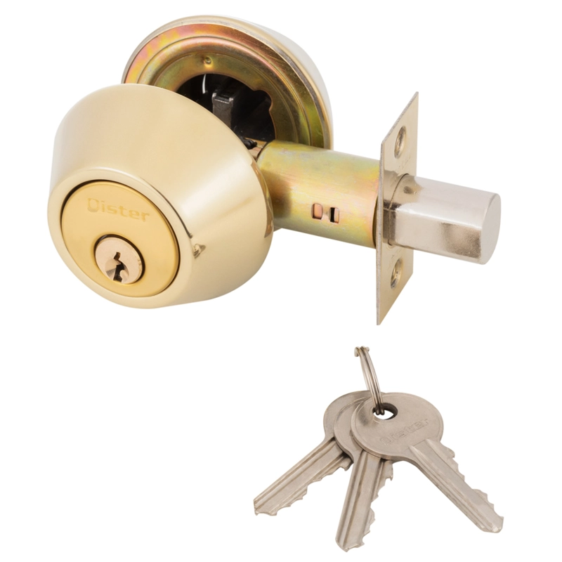 KIT OISTER CERRADURA CILÍNDRICA ACCESO + CERROJO TUBULAR LLAVE-LLAVE IGUALADO BRONCE - 6