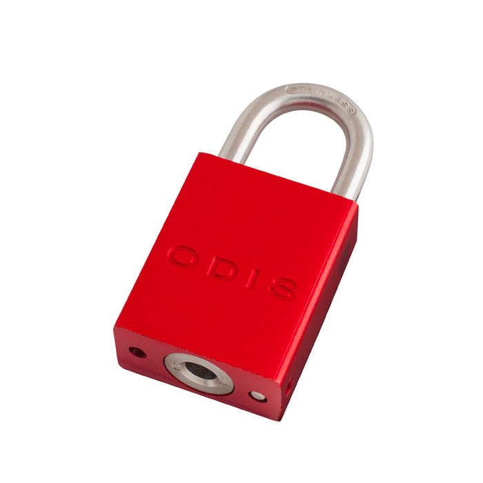 CANDADO ODIS BLOQUEO ALUMINIO 38 MM ROJO - 1