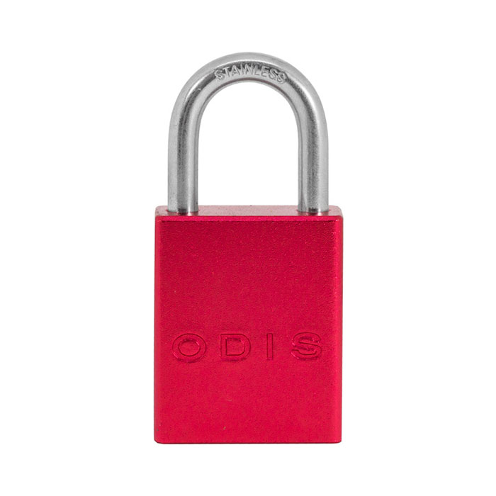 CANDADO ODIS BLOQUEO ALUMINIO 38 MM ROJO - 2