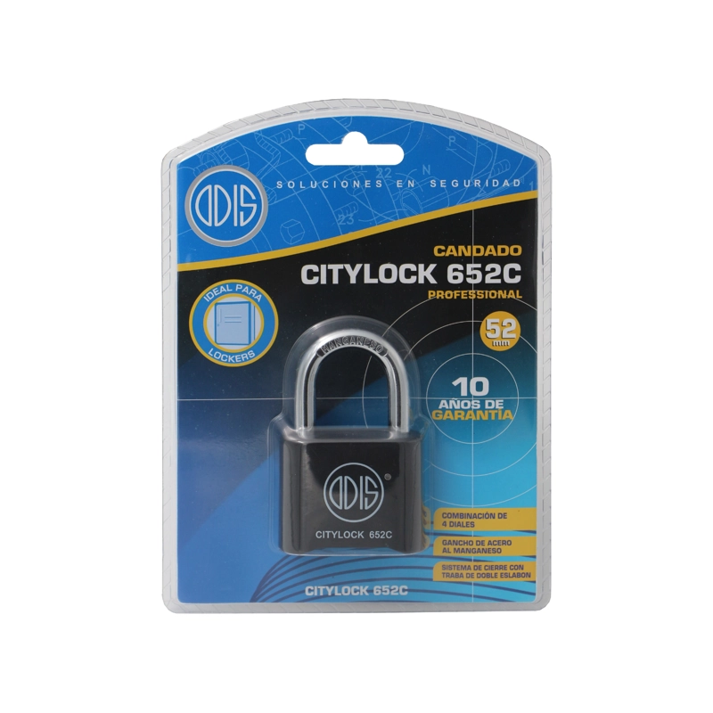 CANDADO ODIS CITYLOCK 652C 52 MM COMBINACIÓN NEGRO - 5
