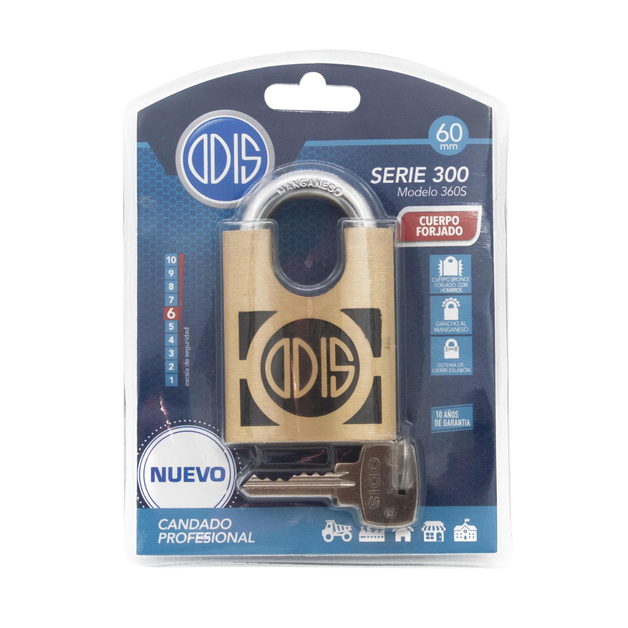 CANDADO ODIS 360S CON HOMBROS 60MM - 5